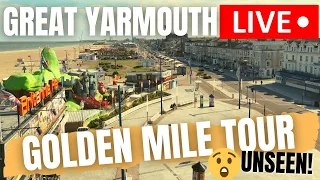 🔴 Great Yarmouth LIVE - Golden Mile Seafront TOUR UNSEEN