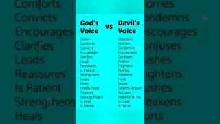 GOD'S Voice vs Devil's voice