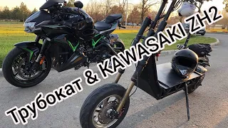 Трубокат  🆚 Kawasaki ZH2. заруба года..😱в 4K.