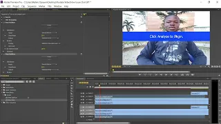 Adobe Premiere Pro: Click Analyze to begin