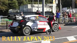 【WRC RALLY JAPAN 2023】平日の朝、通勤車両と一緒に走るラリーカー   DAY1/リエゾン/豊田市