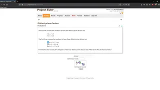 Project Euler 47 :  Distinct primes factors