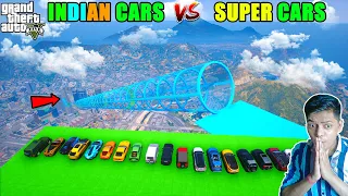 GTA 5 | INDIAN CARS VS SUPER CARS ULTRA MEGA RAMP JUMP CHALLENGE | ANMOL GAMEX