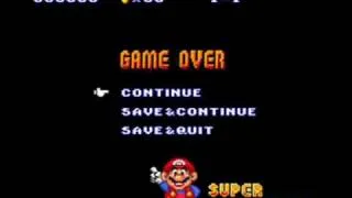 Super Mario All-Stars: All Time Up/Game Over screens