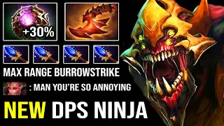 CRAZY Ninja Carry Sand King 100% Annoying Level 30 Max Range Burrowstrike Brutal Epicenter DPS DotA