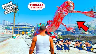 Franklin First Thomas Train Experience With Shinchan & Friends in GTA 5 !(Part-1)
