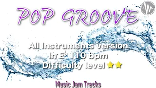 Pop Groove Jam Eb Major 110BPM | All Instruments Version Backing Track.