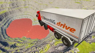 Throwing Random Cars At Airplane & School Bus Tower -  BeamNG.Drive