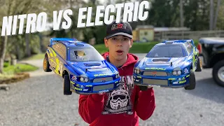 HPI RALLY CAR FACE OFF...NITRO VS ELECTRIC!!