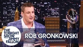 Rob Gronkowski Got Hit in the Head with a Can of Beer During the Super Bowl Parade