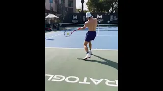 Denis Shapovalov BRUTAL PRACTICE !!! #Shorts