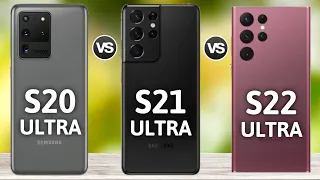 Samsung Galaxy S22 Ultra vs Samsung Galaxy S21 Ultra vs Samsung Galaxy S20 Ultra