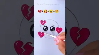 Broken Heart || Emoji satisfying creative art   #CreativeArt #Satisfying