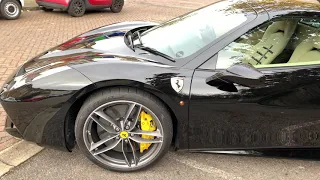 *Before* overview of Ferrari 488 prior to various modifications - exhaust, springs, carbon