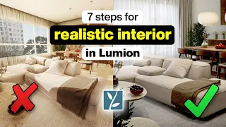 7 Steps for a REALISTIC INTERIOR Render in Lumion