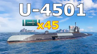 World of WarShips U-4501 - 6 Kills 285K Damage | New German submarine
