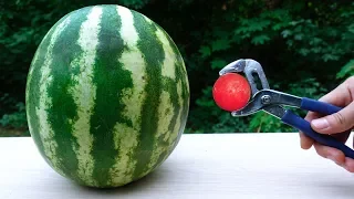 EXPERIMENT: Glowing 1000 Degree METAL BALL vs WATERMELON