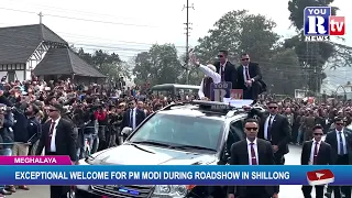 Modi | Exceptional welcome for PM Modi during roadshow in Shillong, Meghalaya || Modi ji || ramurasa