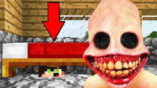 Я СКРЫВАЮСЬ ОТ УЛЫБАЮЩЕГОСЯ ЧЕЛОВЕКА ПОД КРОВАТЬЮ В МАЙНКРАФТ SMILING MAN MINECRAFT