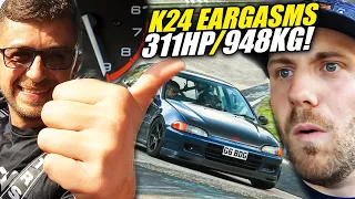 UNREAL K24 Honda Civic EG🤯 // Nürburgring