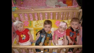 Четверняшки Красновы. Нам 6-8 месяцев!!! QUADRUPLETS KRASNOVS OF 6-8 MONTHS!四重