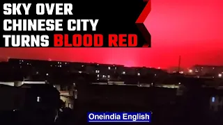 Chinese port-city Zhoushan’s sky turns blood-red, triggering panic, video goes viral | OneIndia News