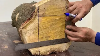 Admirable Design Idea - The Process Of Carpenter Building Tea Table From Rare Wood Tree