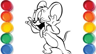 how to draw tom and jerry cartoon step by step | jerry drawing | cute jerry draw | jerry face draw