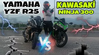 KAWASAKİ NİNJA 300 vs YAMAHA R25 | ŞAŞIRTAN SONUÇ !!! | R25 MOTOVLOG