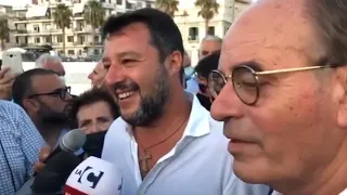 Reggio Calabra - Dichiarazioni di Salvini con il candidato sindaco  Minicuci (24.08.20)