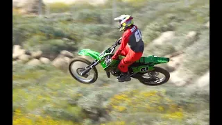 Alex Ray on a Two-Stroke Kawasaki KX250 RAW