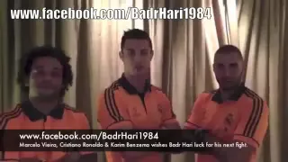 Ronaldo, Benzema and Marcelo supports Badr Hari