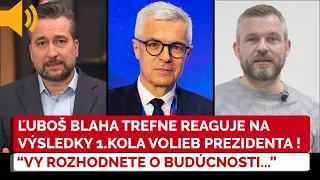 Ľuboš Blaha reaguje na Harabina, Korčoka a Pellegriniho po prvom kole prezidentských volieb - SMER