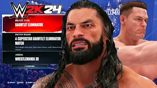 WWE 2K24 LIVE Stream - WWE 2K24 Gauntlet Match Roman Reigns Brock Lesnar John Cena Live Stream