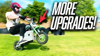 72v RAZOR sx500 gets more mods and upgrades! || Razor electric pit bike build