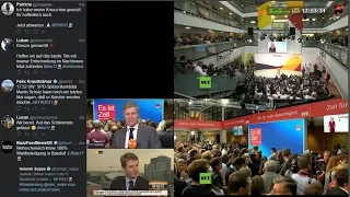 Bundestagswahl 2017 - Wahlparty Splitscreen #BTW17 #BTW2017 #btw