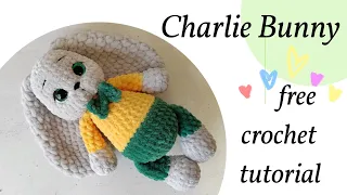 How to crochet a rabbit, crochet bunny easy tutorial, crochet hare pattern Charlie Bunny, part 2