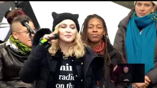 Madonna's Powerful Speech and Performance at Women's March 2017: "Express Yourself" & "Human Nature"