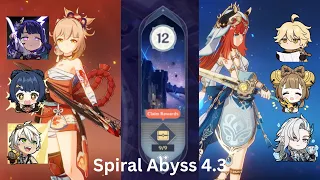 C0 Yoimiya Overload & C0 Nilou Bloom| Spiral Abyss Genshin Impact Floor 12 - 9 Stars (4.3) F2P Clear