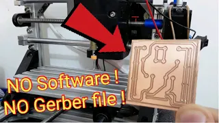 PCB Milling using CNC Machine Without using Gerber file and Without Installing Software  CNC PCB