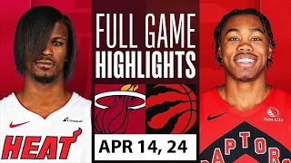 Miami Heat Vs Toronto Raptors  Full Game Qtr APR 14,2024| NBA Season