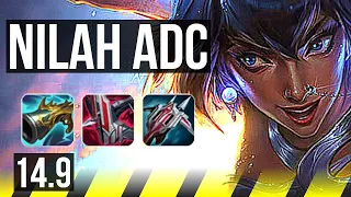 NILAH & Rell vs KAI'SA & Pyke (ADC) | Rank 3 Nilah, Comeback, Legendary | JP Challenger | 14.9