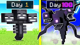 Surviving 100 Days As WITHER in Minecraft!
