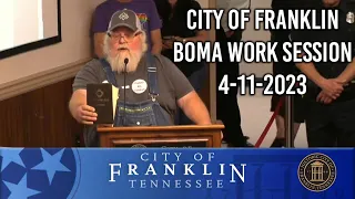 City of Franklin, BOMA Work Session 4-11-2023