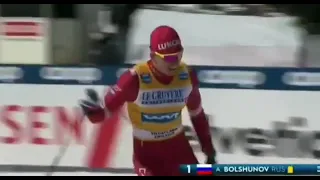 Александр Большунов 13 марта 2021 года завоевал золотую медаль в масс-старте