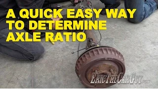 A Quick Easy Way To Determine Axle Ratio -EricTheCarGuy