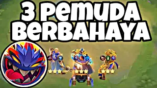 CARA MAIN THARZ 3 SETELAH DI NERF | GAMEPLAY BARU THARZ 3 DAPET 3 PEMUDA BERBAHAYA #magicchess