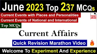 June 2023 Current Affairs Marathon | #ossc #osssc  #osscexam #opsc