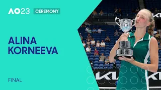 Girls' Singles Ceremony | Mirra Andreeva v Alina Korneeva | Australian Open 2023 Final