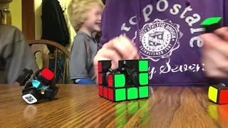 Putting a magnetic cube together without the core (timelapse)